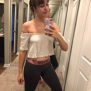 Off the shoulder cream Urban Renewal top